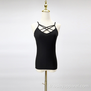 Camisole de collier avant décalé